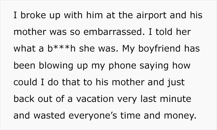 The Internet Is On This Woman’s Side After She Was Humiliated By Her Boyfriend’s Mom So She Dumped Him At The Airport