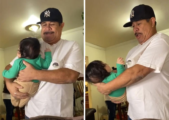 People Are Loving This Grandad’s Idea Of Faking Breastfeeding When The Baby Refuses To Drink Out Of The Bottle