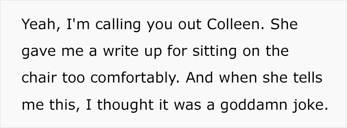 “I Thought It Was A Joke”: Store Manager Writes Up An Employee, Says When You’re Sitting On A Chair, It’s Not To Lounge Around “I Thought It Was A Joke”: Store Manager Writes Up An Employee, Says When You’re Sitting On A Chair, It’s Not To Lounge Around
