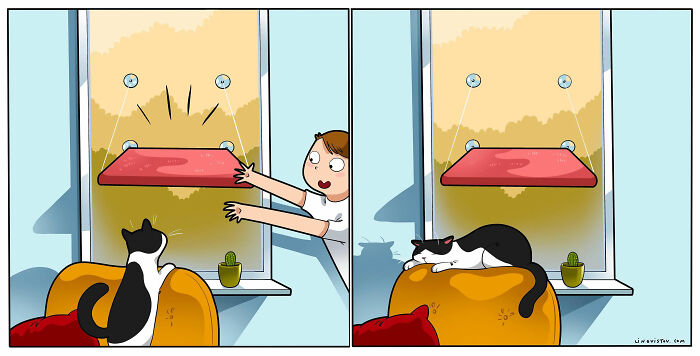 Artist Continues To Draw Comics That Show What It's Like To Live With A Cat (45 New Pics)