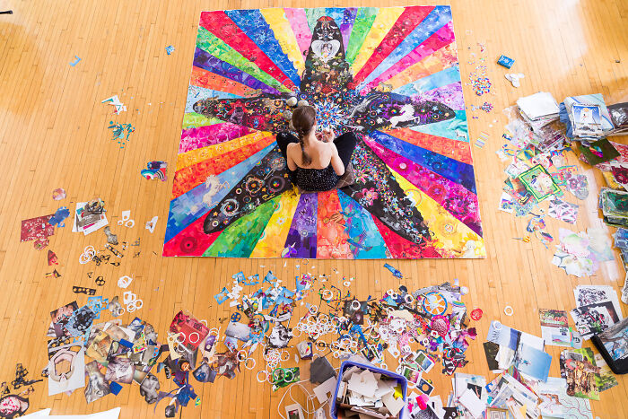 I Traced My Legs To Create A Giant Rainbow Collage (10 Pics) I Traced My Legs To Create A Giant Rainbow Collage (10 Pics)