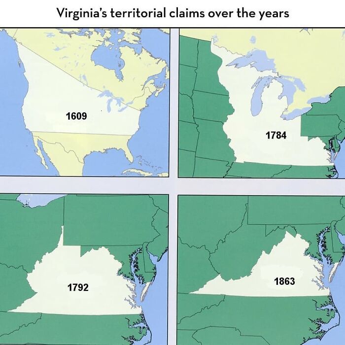 Virginia’s Territorial Claims Over The Years