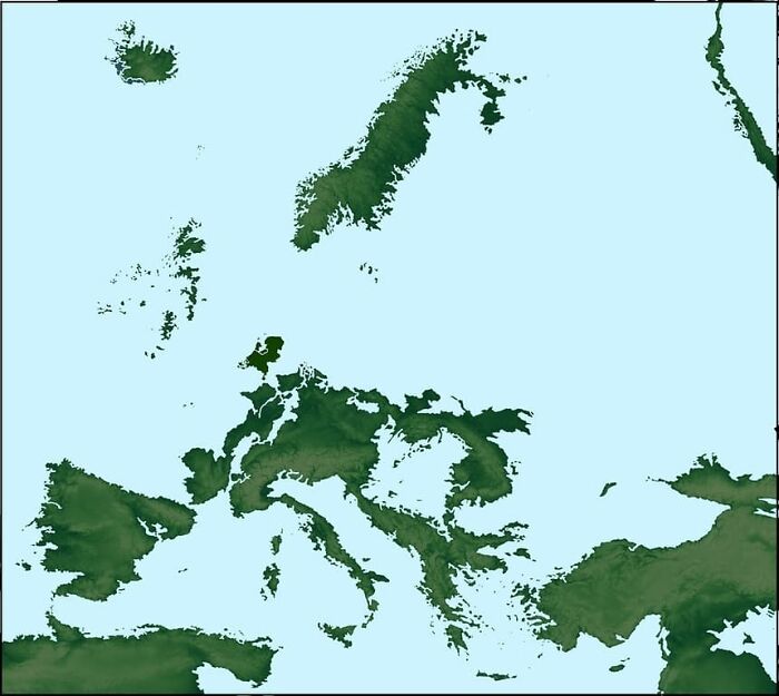 Europe If Sea Levels Rise A Couple Hundred Metres