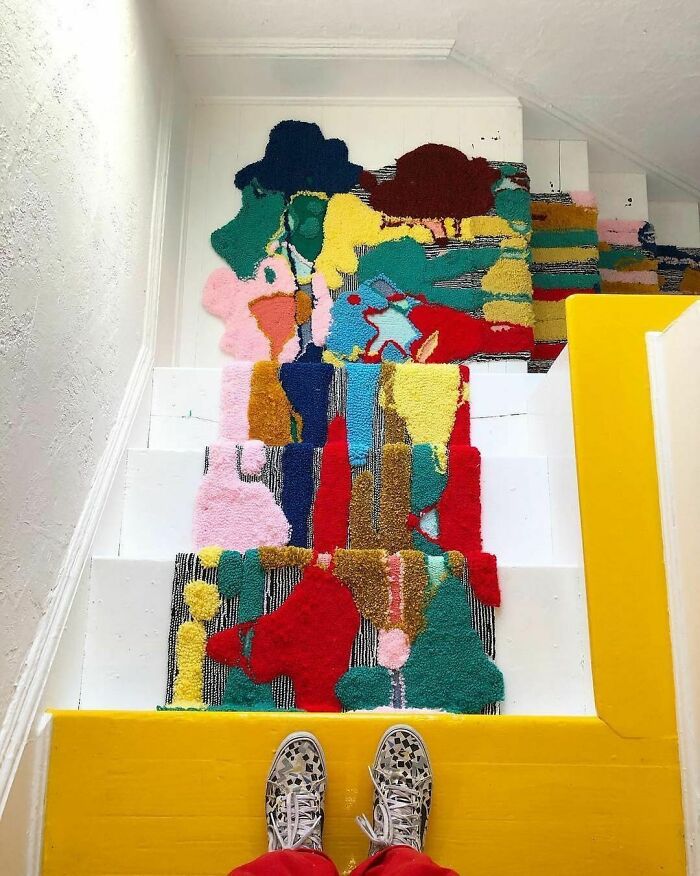Rainbow Staircase Runner By Trish Andersen