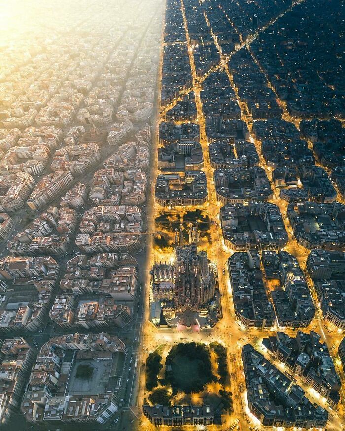 Day And Night In Barcelona
