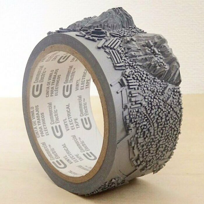 Victoria Peak (Hong Kong), Carved Onto A Roll Of Tape
