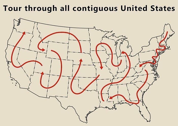 A Tour Through All Contiguous United States