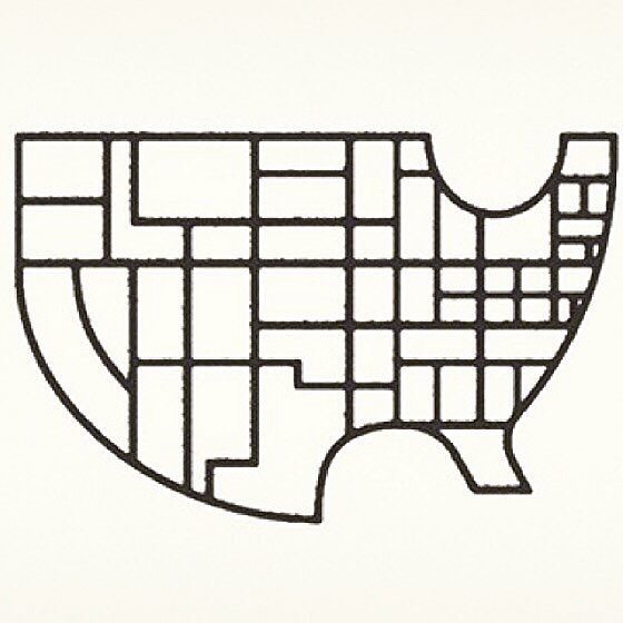 Minimalist Map Of The Contiguous United States