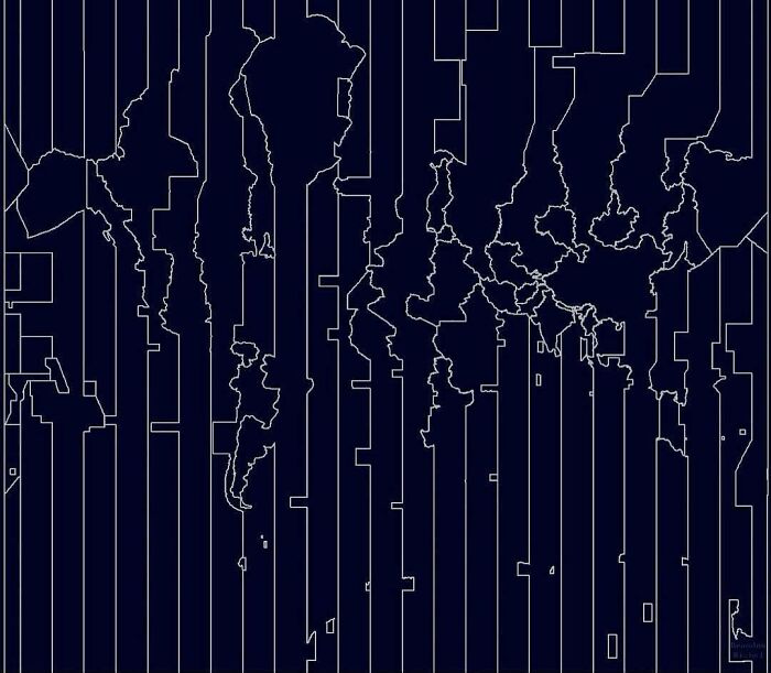 All The Time Zones Of The World Without A Basemap