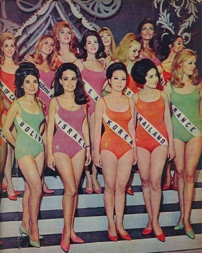 Miss Universe Contestants In 1968.miss Brazil (Martha Vasconcellos) Won
