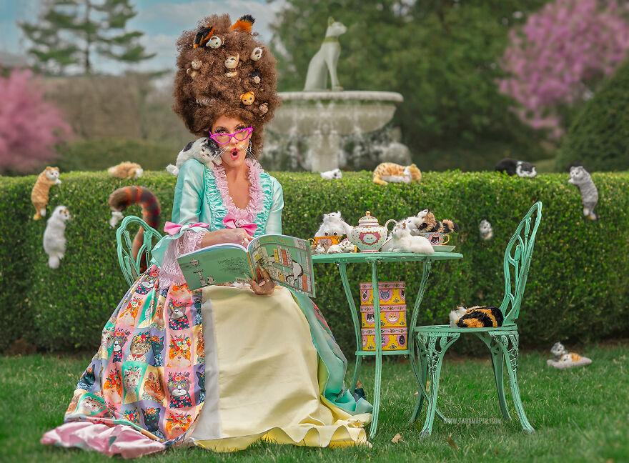 The Cat Lady: I Created A Themed Photoshoot Representing What A 'Real' Cat Lady Would Look Like If She Started To Become What She Loves