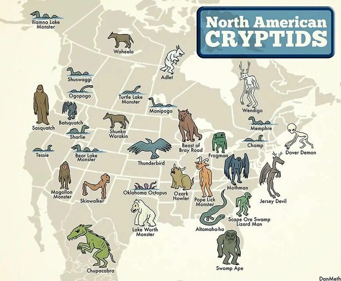 The North American Cryptid Map