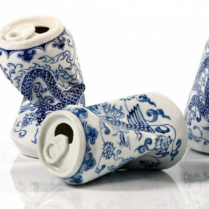 Inspirados en el estilo tradicional de la dinastía Ming, hechos de porcelana