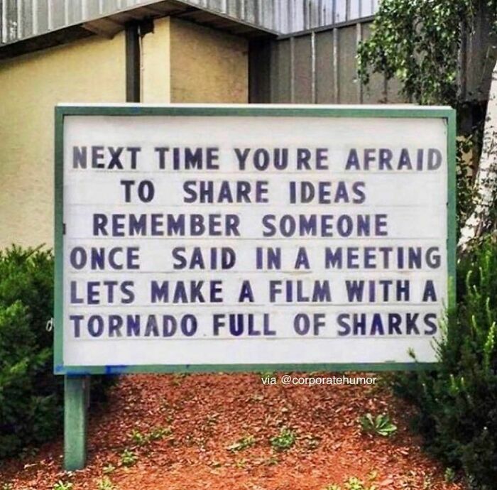“There Are No Such Things As Bad Ideas”
.
.
.
.
.
#sharknado #sharks #sharksofinstagram #sharknadoparty #corporatehumor #corporate #humor #worklife #work #wfh #wfhlife #workfromhome #funny #funnymemes #workmeme #workmemes #workprobs #workproblems #workhumor #officelife #officememes #officememe #officehumor
#meme #memes #memelife #lol #lmao
