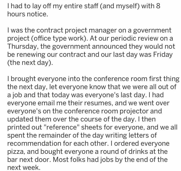 This Is What A Good Boss In A Bad Situation Looks Like
