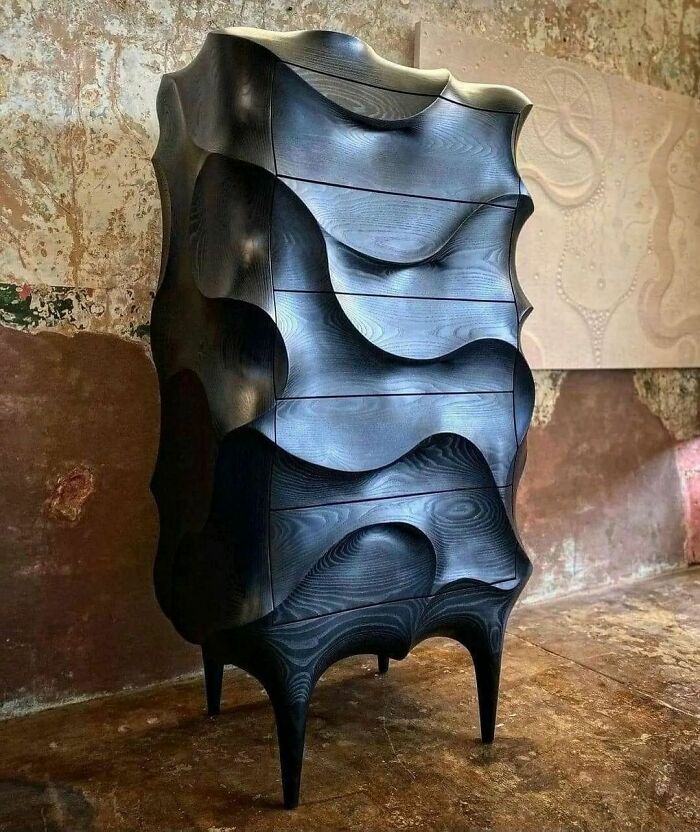 Diseño de armario hecho por Caleb Woodard Furniture