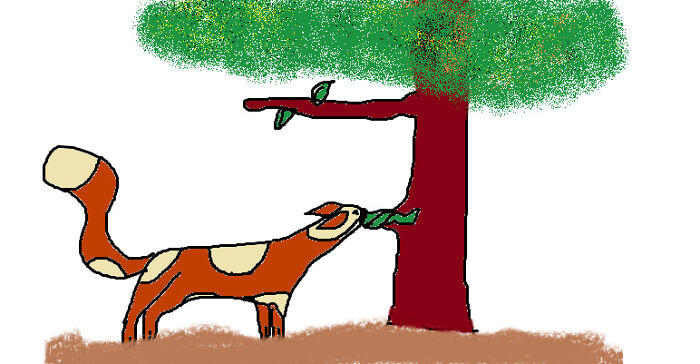 This Is The Drawing I Made! This Is Like A Foxy, Herbivorous Creature!.