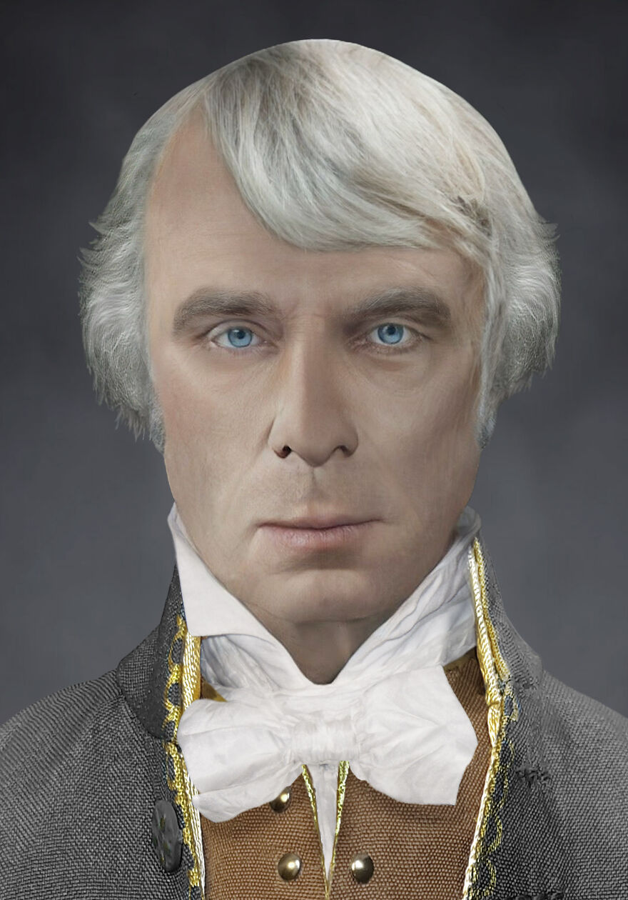 I De-Aged The Real Face Of U.S. President James Madison To Show What He Looked Like As A Young Man