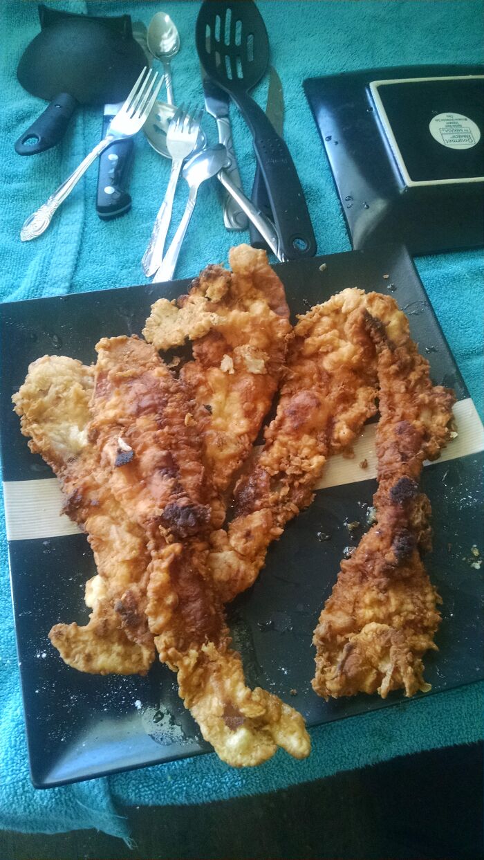 Chicken Fried Bacon It Sounded Good But The Bacon Ended Up Not Cooked On The Inside