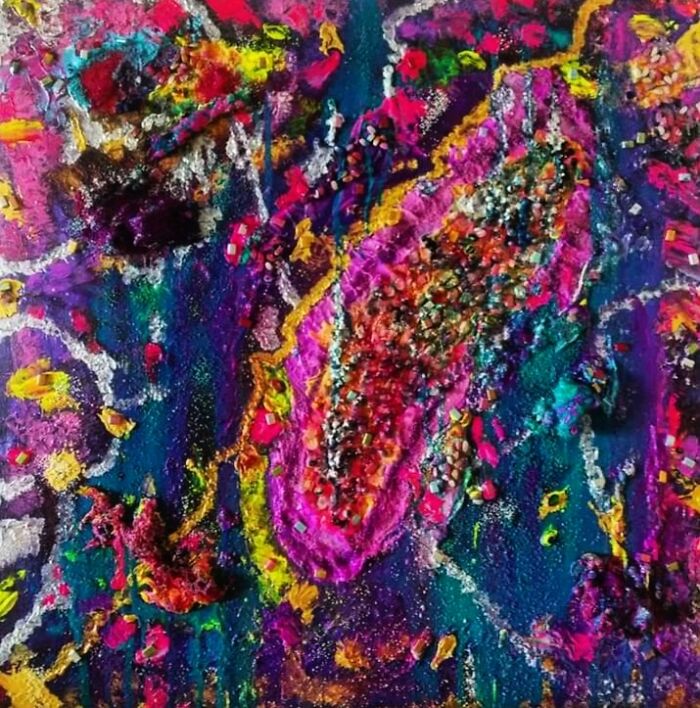 Queennoble's Satisfying Textured Abstract Wall Artworks That Will Make You Want To Run Hands Through Them (31 Pics)