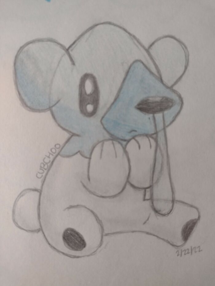 Cubchoo (Pokémon) -- Pencil And Colored Pencil
