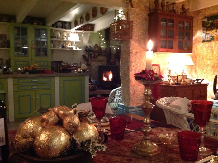Small Part Of My Big Victorian Basement Kitchen At Christmas