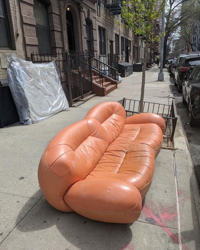 I’m Hereby Calling This The “Hot Dog Bun Couch”. And Now I’m Hungry. Near 90th And 2nd