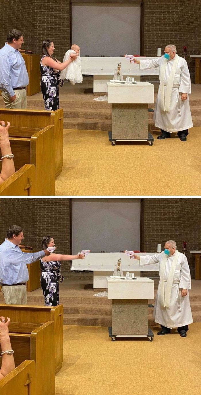 This Socially-Distant Baptism