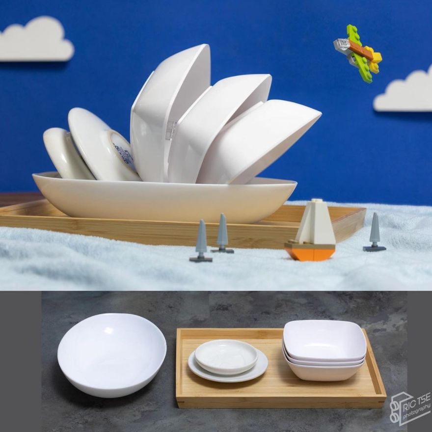 10 Times This Photographer Illustrated His Creativity By Creating Miniature Landmarks On His Dining Table Using Household Items