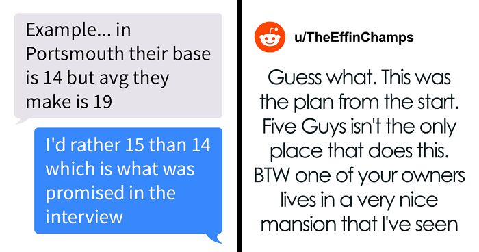 “I Applied Online At 5 Guys”: Restaurant Chain Drops Its Potential Employee’s Hourly Wage From $18/Hr To $14/Hr