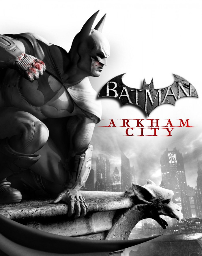 Batman from Arkham City crouching on a gargoyle overlooking a cityscape, representing video games that changed gaming history.