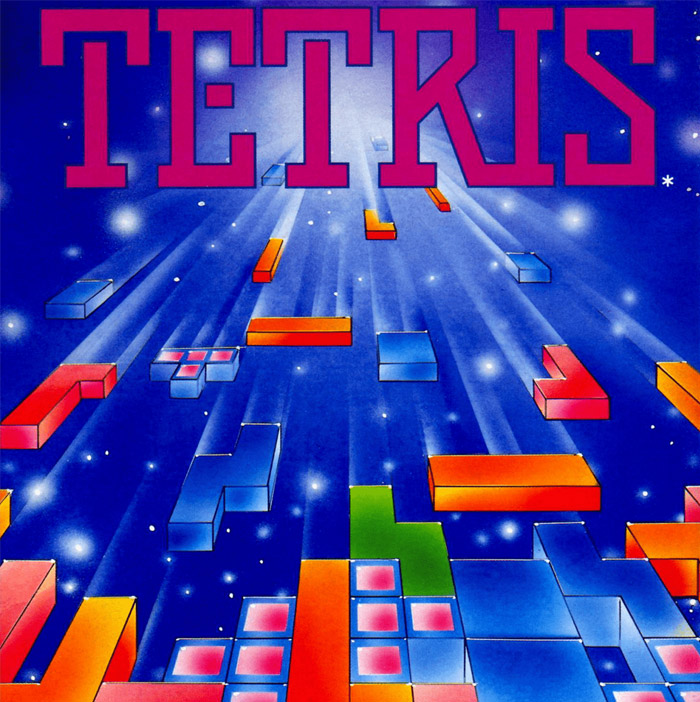 Classic Tetris blocks falling into place against a starry background, highlighting video games that changed gaming history.