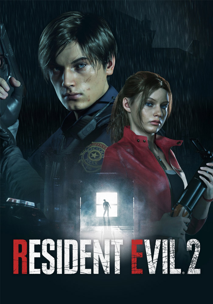 Resident Evil 2 characters in dark rain setting, showcasing iconic video games that changed the history of gaming.