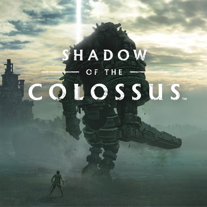 Shadow of the Colossus game scene showing a giant colossus and a small player in a misty landscape from video games that changed history.