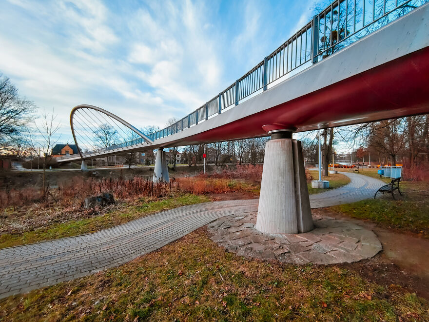 Footbridge Connecting Poland And Czechia