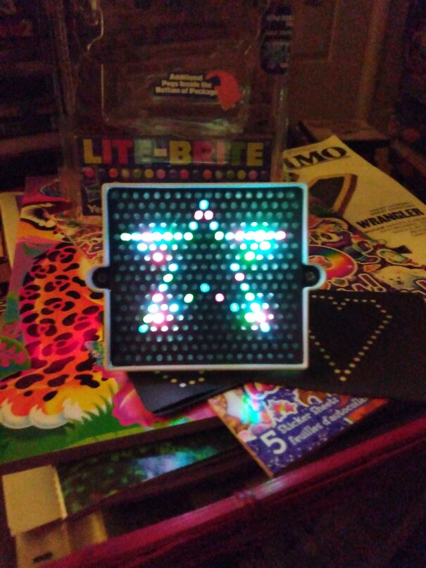 Right Now, My New Mini Lite-Brite. It's About 3.5" Tall.