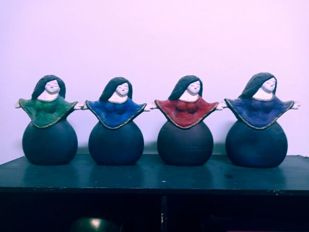 "Handmaidens Of Gaia" Ceramic Prototypes For Art Installation 1998
