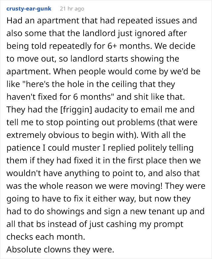 “Go Ahead, Call The City Inspector”: Tenant Finally Puts Landlord In His Place After Calling His Bluff “Go Ahead, Call The City Inspector”: Tenant Finally Puts Landlord In His Place After Calling His Bluff