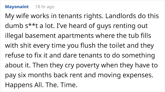 “Go Ahead, Call The City Inspector”: Tenant Finally Puts Landlord In His Place After Calling His Bluff “Go Ahead, Call The City Inspector”: Tenant Finally Puts Landlord In His Place After Calling His Bluff