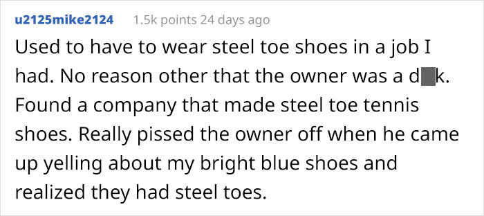 Micromanaging Boss Writes This Man Up For Wearing Red Shoes To Work, So He Followed The Dress Code To The Book Micromanaging Boss Writes This Man Up For Wearing Red Shoes To Work, So He Followed The Dress Code To The Book