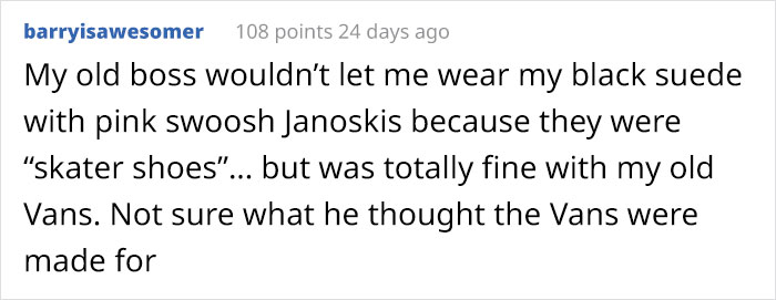 Micromanaging Boss Writes This Man Up For Wearing Red Shoes To Work, So He Followed The Dress Code To The Book Micromanaging Boss Writes This Man Up For Wearing Red Shoes To Work, So He Followed The Dress Code To The Book