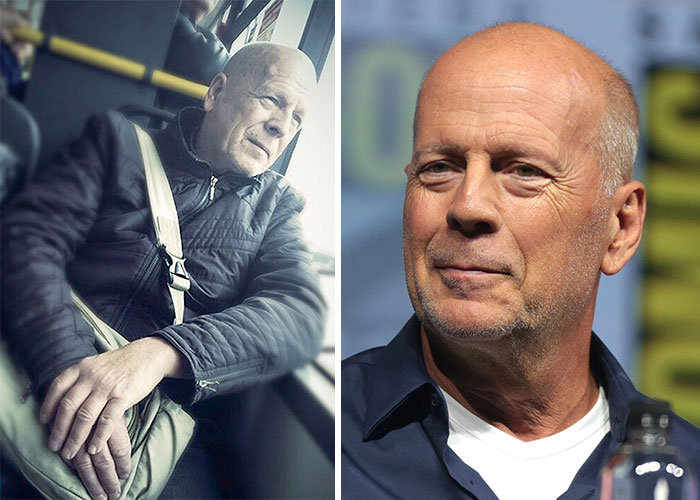 Bruce Willis Look-Alike On The Bus