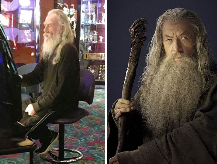 El hombre que vi jugando a las máquinas de póker es el doble de Gandalf