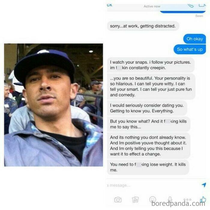 Ewwwww. Everyone Tell This Dude From Newport Beach That His Opinions Are Neither Needed Nor Wanted. #byefelipe Ps. Not That It Makes A Difference, But Let Me Tell You, The Woman Who Got This Is Beautiful. Also She Sent Him A Pic Of Her Eating Chipotle. #badass Update: See Next Two Posts From Another Woman Featuring Bruno. This Is Not The Only Time He Gives Terrible Advice.