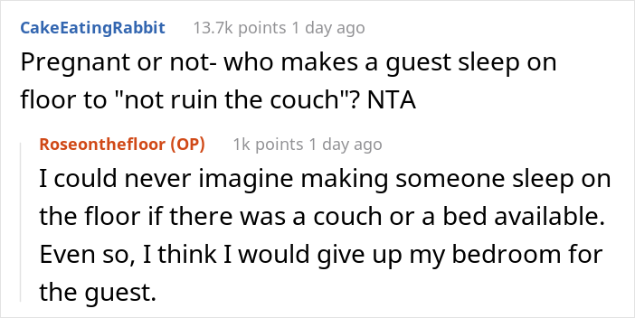 Guy Is Furious After His Mother Makes His Pregnant Girlfriend Sleep On The Floor And Keeps Checking On Her So She Doesn't Dare To Sleep On The Couch Guy Is Furious After His Mother Makes His Pregnant Girlfriend Sleep On The Floor And Keeps Checking On Her So She Doesn't Dare To Sleep On The Couch