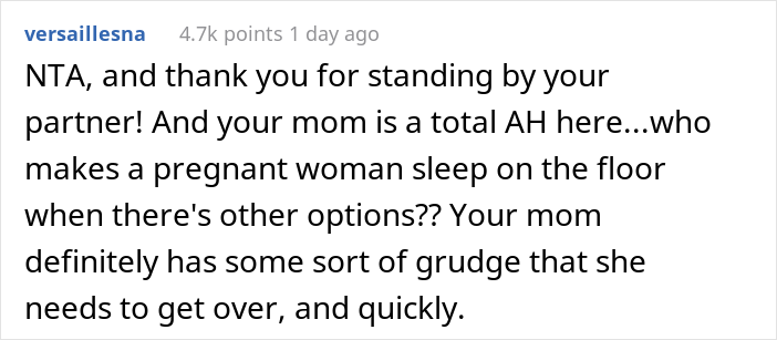 Guy Is Furious After His Mother Makes His Pregnant Girlfriend Sleep On The Floor And Keeps Checking On Her So She Doesn't Dare To Sleep On The Couch Guy Is Furious After His Mother Makes His Pregnant Girlfriend Sleep On The Floor And Keeps Checking On Her So She Doesn't Dare To Sleep On The Couch