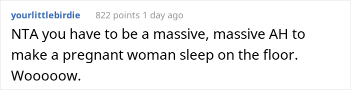 Guy Is Furious After His Mother Makes His Pregnant Girlfriend Sleep On The Floor And Keeps Checking On Her So She Doesn't Dare To Sleep On The Couch