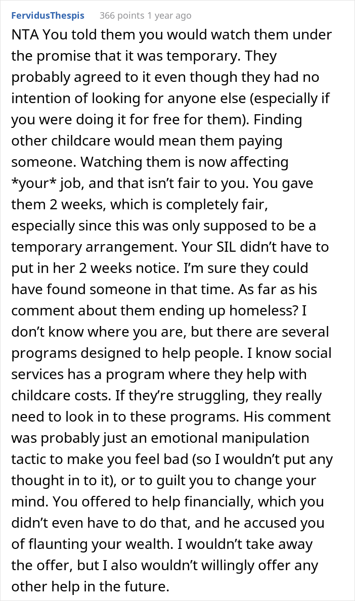 Drama Ensues After Woman Asked SIL And Brother To Find Someone Else To Care For Their 5 Y.O. And 7 Y.O. Children During The Day Drama Ensues After Woman Asked SIL And Brother To Find Someone Else To Care For Their 5 Y.O. And 7 Y.O. Children During The Day