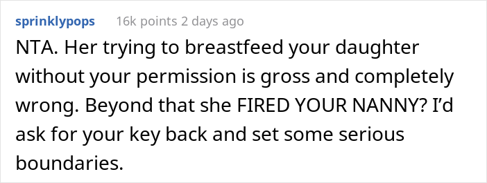 Dad Is Livid Over His Mother-In-Law Sneakily Breastfeeding His Daughter And Firing The Nanny Without Consulting Him, Calls The Cops On Her Dad Is Livid Over His Mother-In-Law Sneakily Breastfeeding His Daughter And Firing The Nanny Without Consulting Him, Calls The Cops On Her
