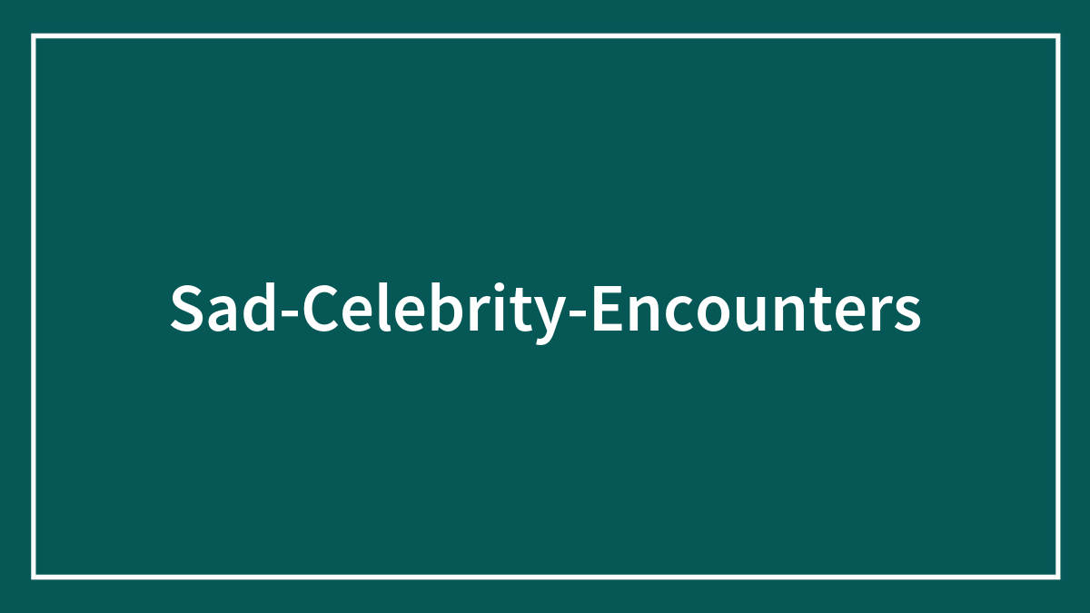 30 Times People Were Saddened And Disappointed By Celebrities, Shared In An Online Thread